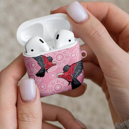 Pink Galah Aussie Aboriginal AirPods Case Soaring High