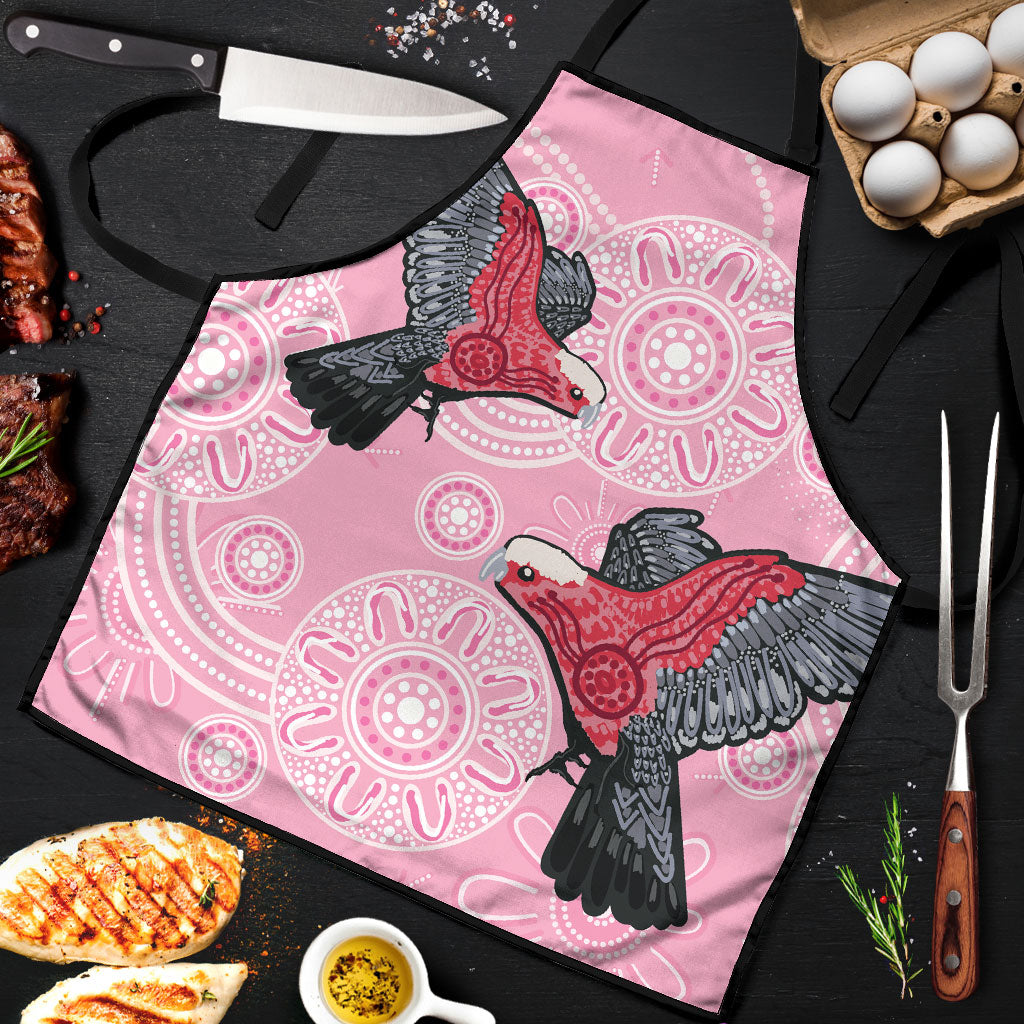 Pink Galah Aussie Aboriginal Apron Soaring High