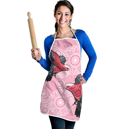 Pink Galah Aussie Aboriginal Apron Soaring High