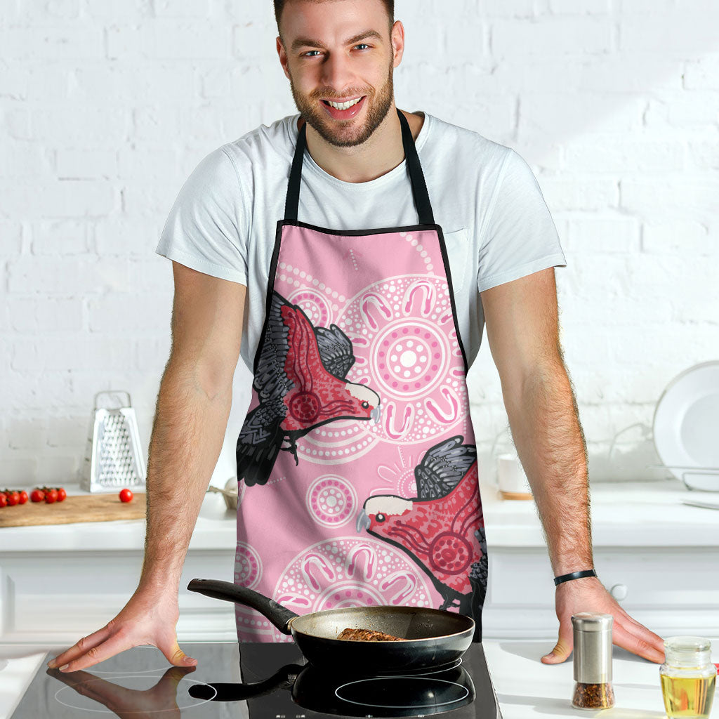 Pink Galah Aussie Aboriginal Apron Soaring High
