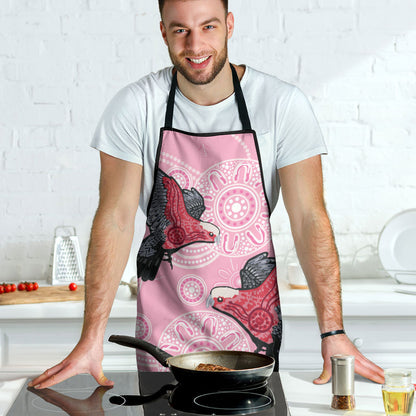 Pink Galah Aussie Aboriginal Apron Soaring High