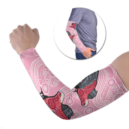 Pink Galah Aussie Aboriginal Arm Sleeves Soaring High