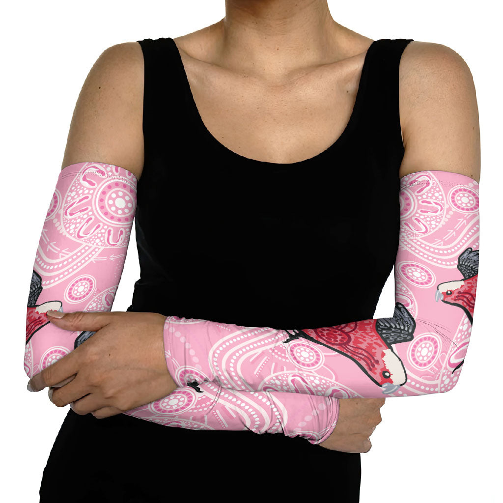 Pink Galah Aussie Aboriginal Arm Sleeves Soaring High