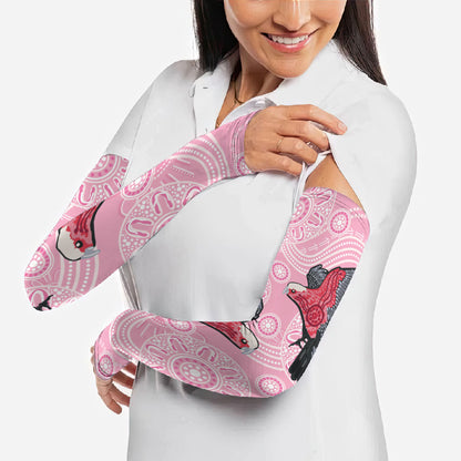 Pink Galah Aussie Aboriginal Arm Sleeves Soaring High