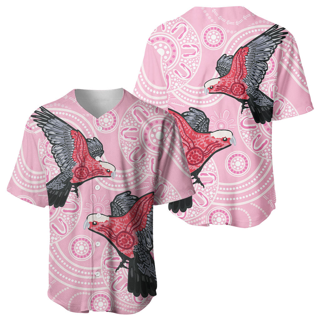 Pink Galah Aussie Aboriginal Baseball Jersey Soaring High
