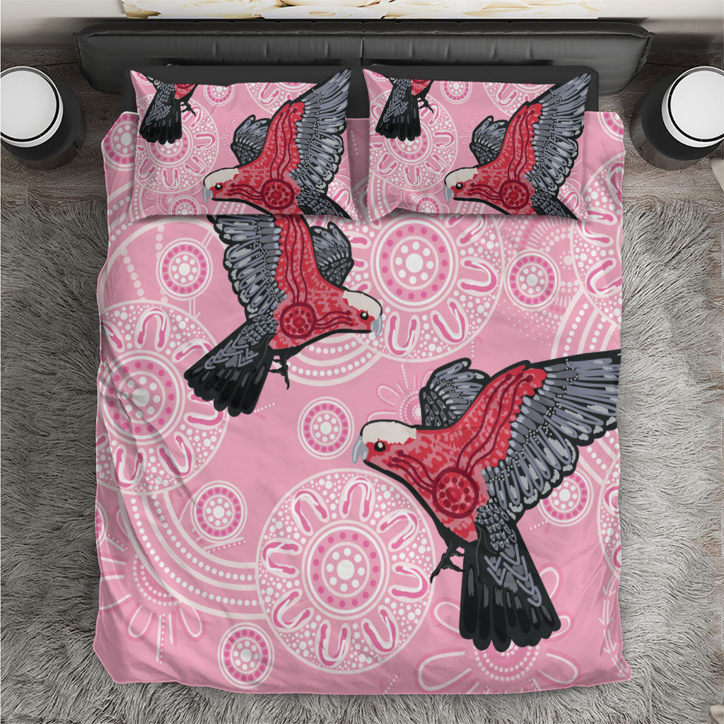 Pink Galah Aussie Aboriginal Bedding Set Soaring High