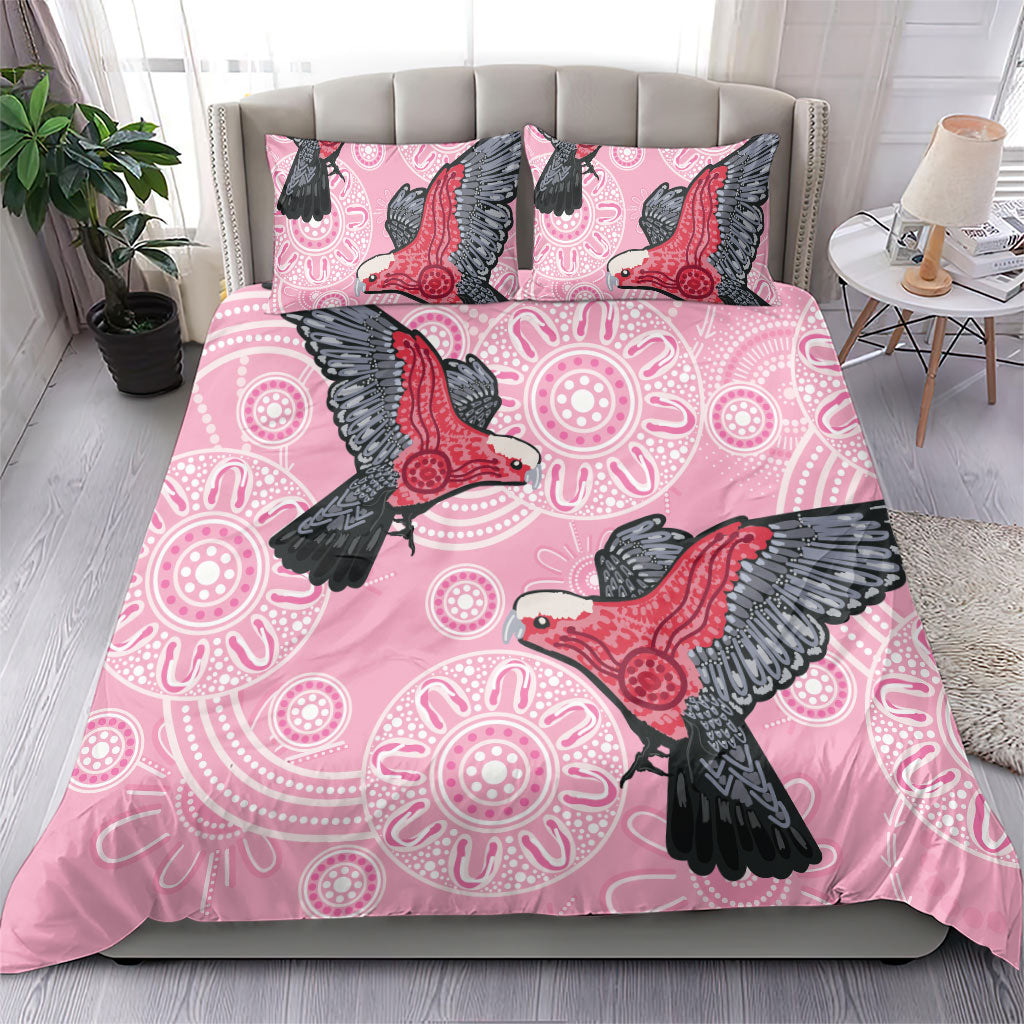 Pink Galah Aussie Aboriginal Bedding Set Soaring High