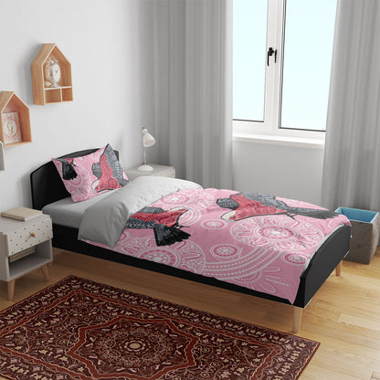 Pink Galah Aussie Aboriginal Bedding Set Soaring High