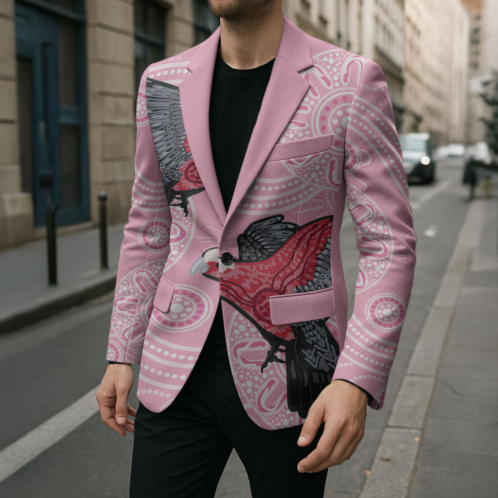 Pink Galah Aussie Aboriginal Blazer Soaring High