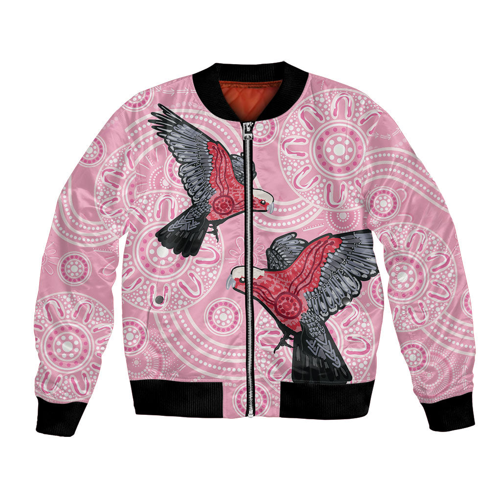 Pink Galah Aussie Aboriginal Bomber Jacket Soaring High