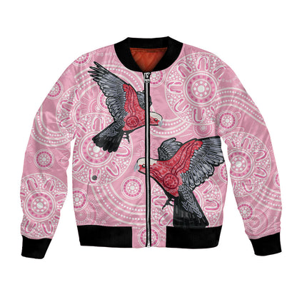 Pink Galah Aussie Aboriginal Bomber Jacket Soaring High