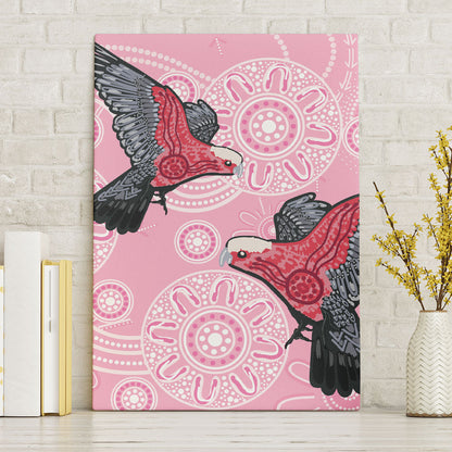 Pink Galah Aussie Aboriginal Canvas Wall Art Soaring High