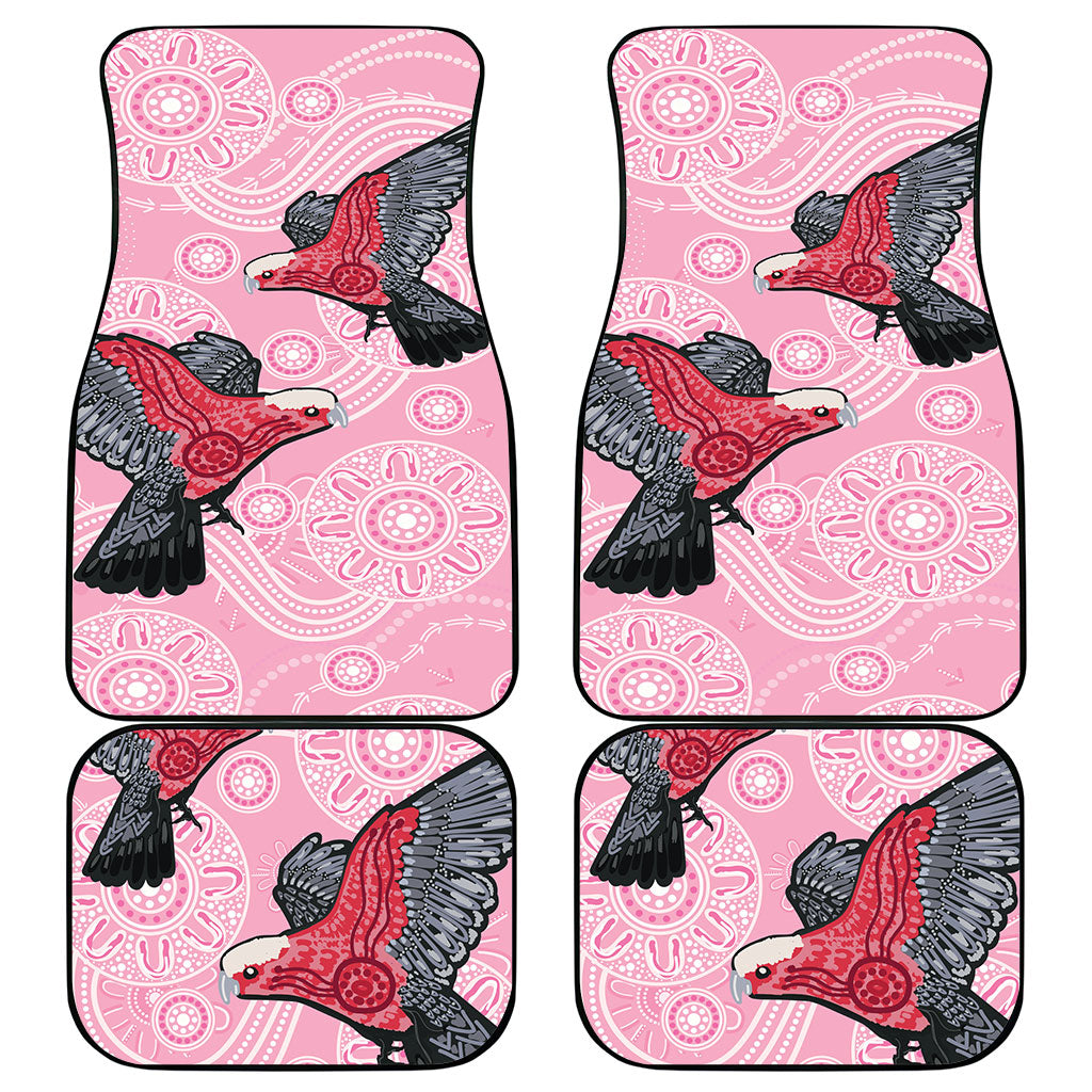 Pink Galah Aussie Aboriginal Car Mats Soaring High