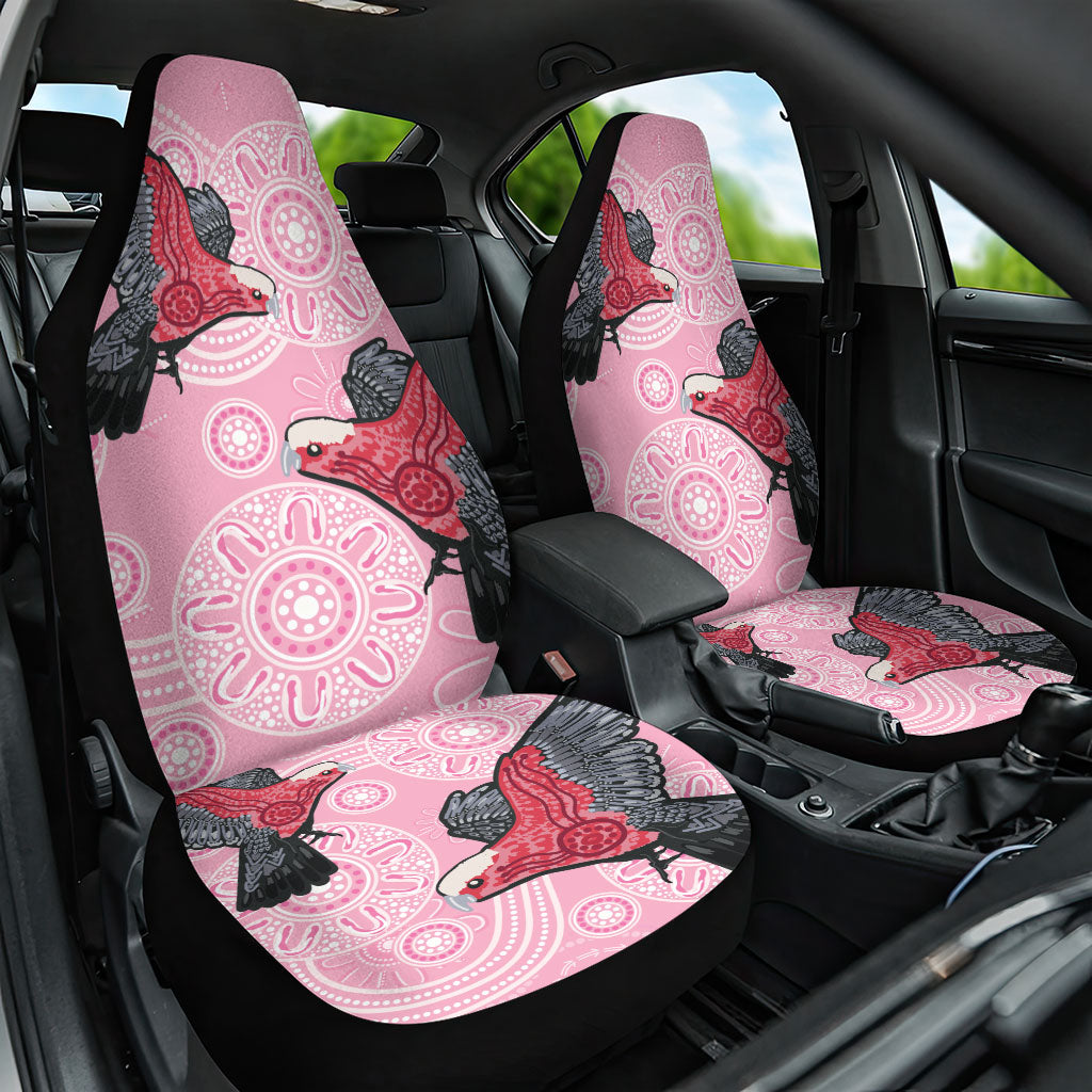 Pink Galah Aussie Aboriginal Car Seat Cover Soaring High
