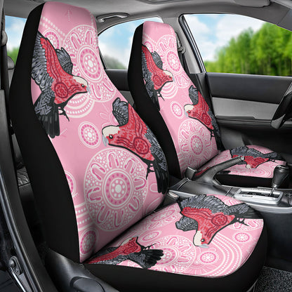 Pink Galah Aussie Aboriginal Car Seat Cover Soaring High