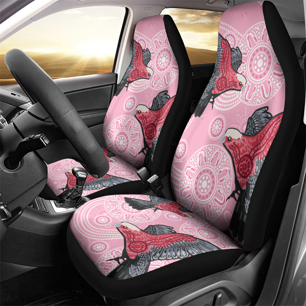 Pink Galah Aussie Aboriginal Car Seat Cover Soaring High