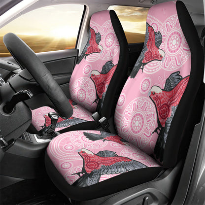 Pink Galah Aussie Aboriginal Car Seat Cover Soaring High