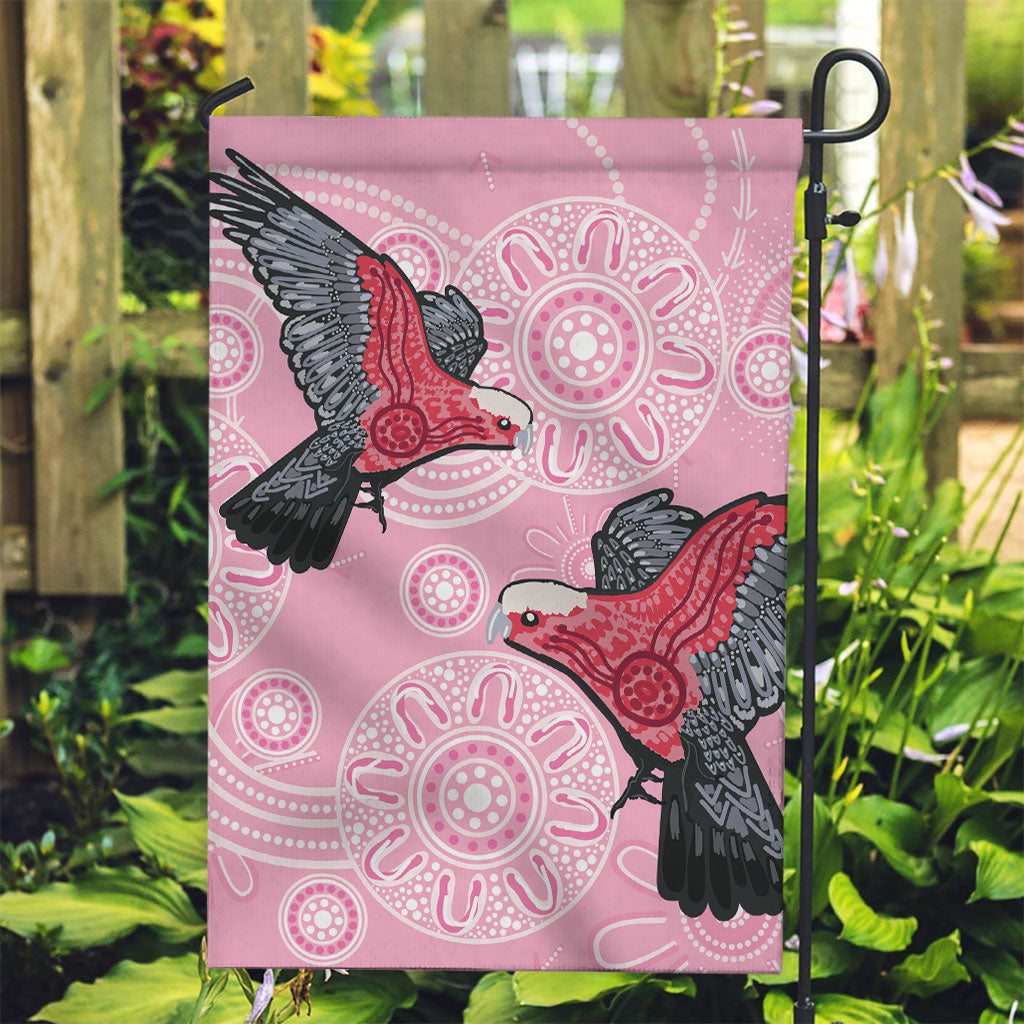 Pink Galah Aussie Aboriginal Garden Flag Soaring High