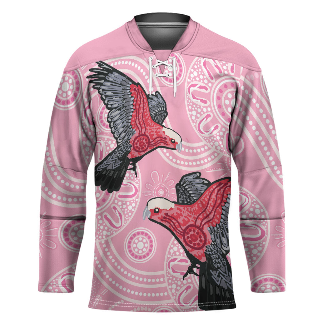 Pink Galah Aussie Aboriginal Hockey Jersey Soaring High