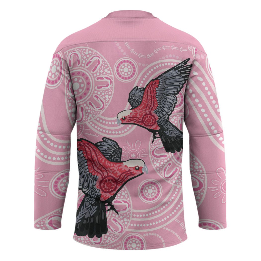 Pink Galah Aussie Aboriginal Hockey Jersey Soaring High