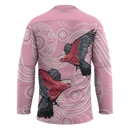 Pink Galah Aussie Aboriginal Hockey Jersey Soaring High