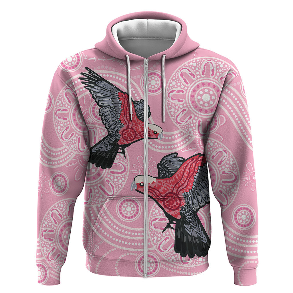Pink Galah Aussie Aboriginal Hoodie Soaring High