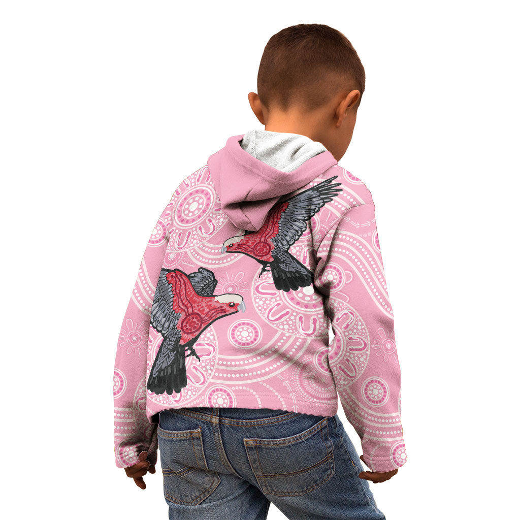 Pink Galah Aussie Aboriginal Kid Hoodie Soaring High