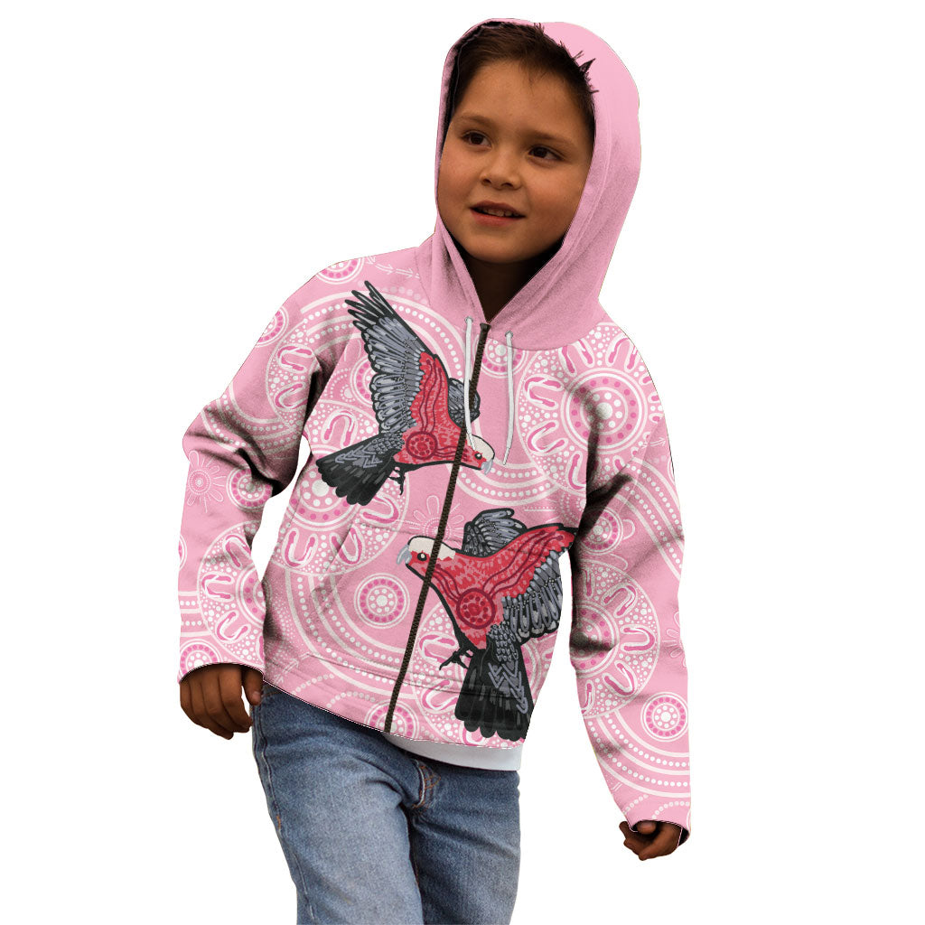 Pink Galah Aussie Aboriginal Kid Hoodie Soaring High
