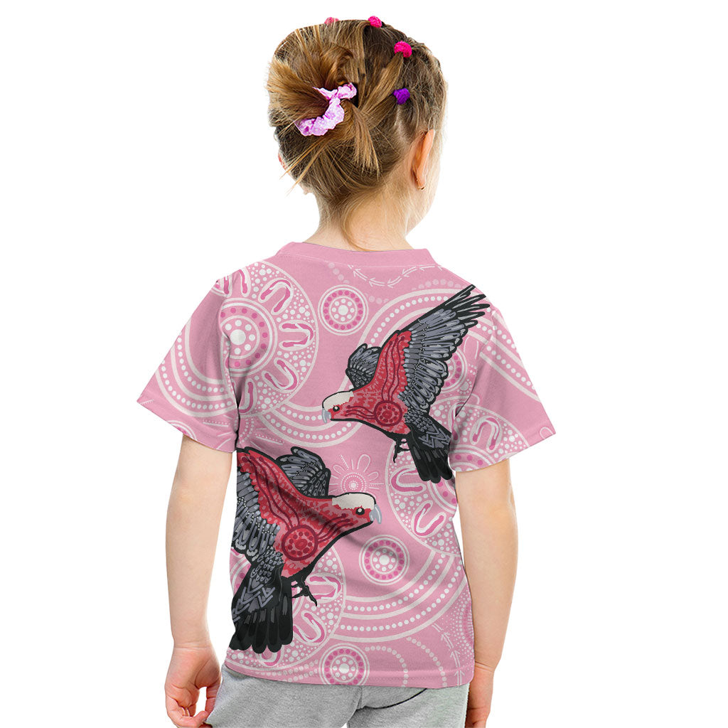 Pink Galah Aussie Aboriginal Kid T Shirt Soaring High