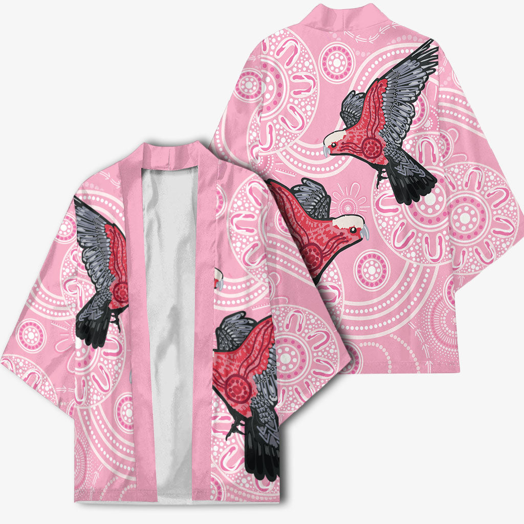 Pink Galah Aussie Aboriginal Kimono Soaring High