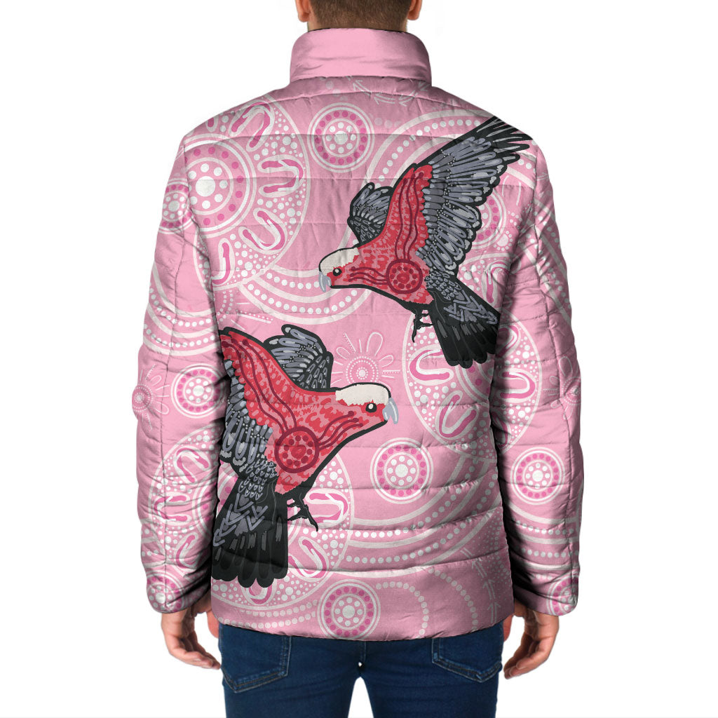 Pink Galah Aussie Aboriginal Padded Jacket Soaring High