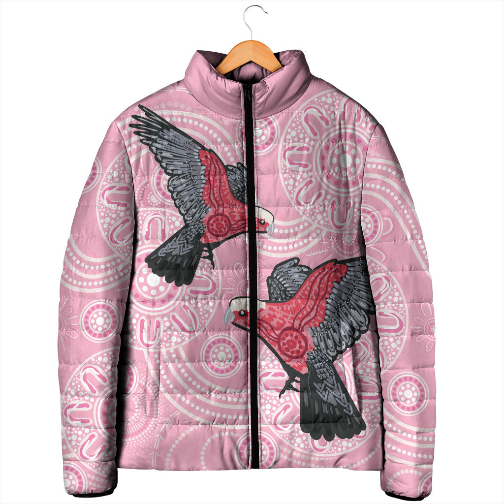 Pink Galah Aussie Aboriginal Padded Jacket Soaring High