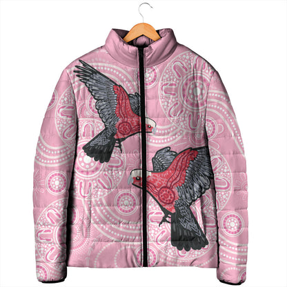 Pink Galah Aussie Aboriginal Padded Jacket Soaring High