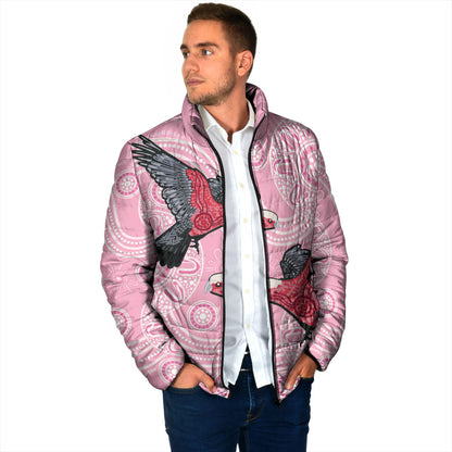 Pink Galah Aussie Aboriginal Padded Jacket Soaring High