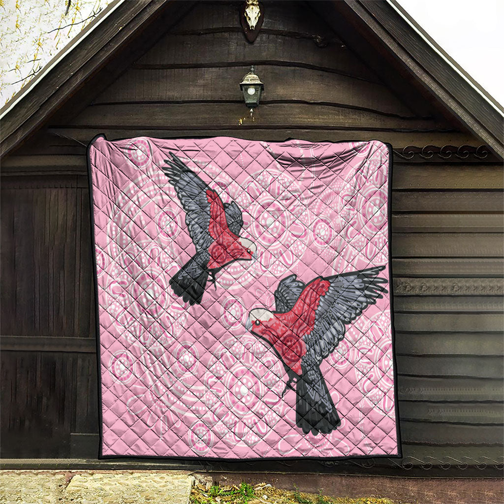 Pink Galah Aussie Aboriginal Quilt Soaring High