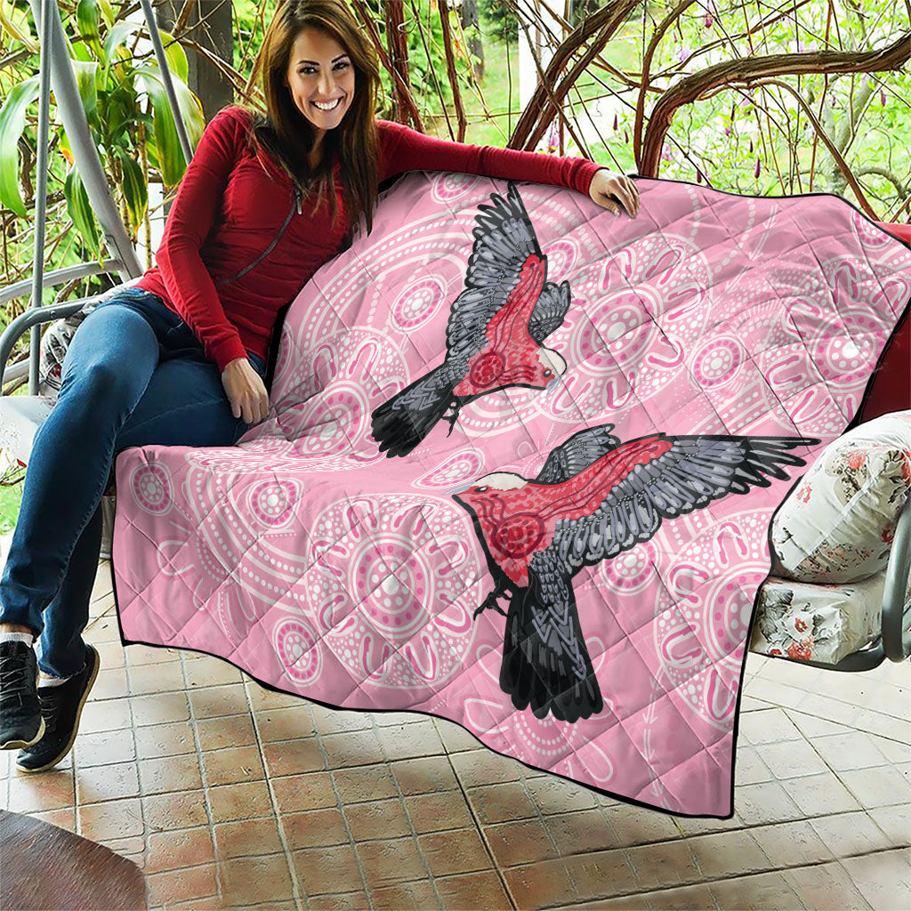 Pink Galah Aussie Aboriginal Quilt Soaring High