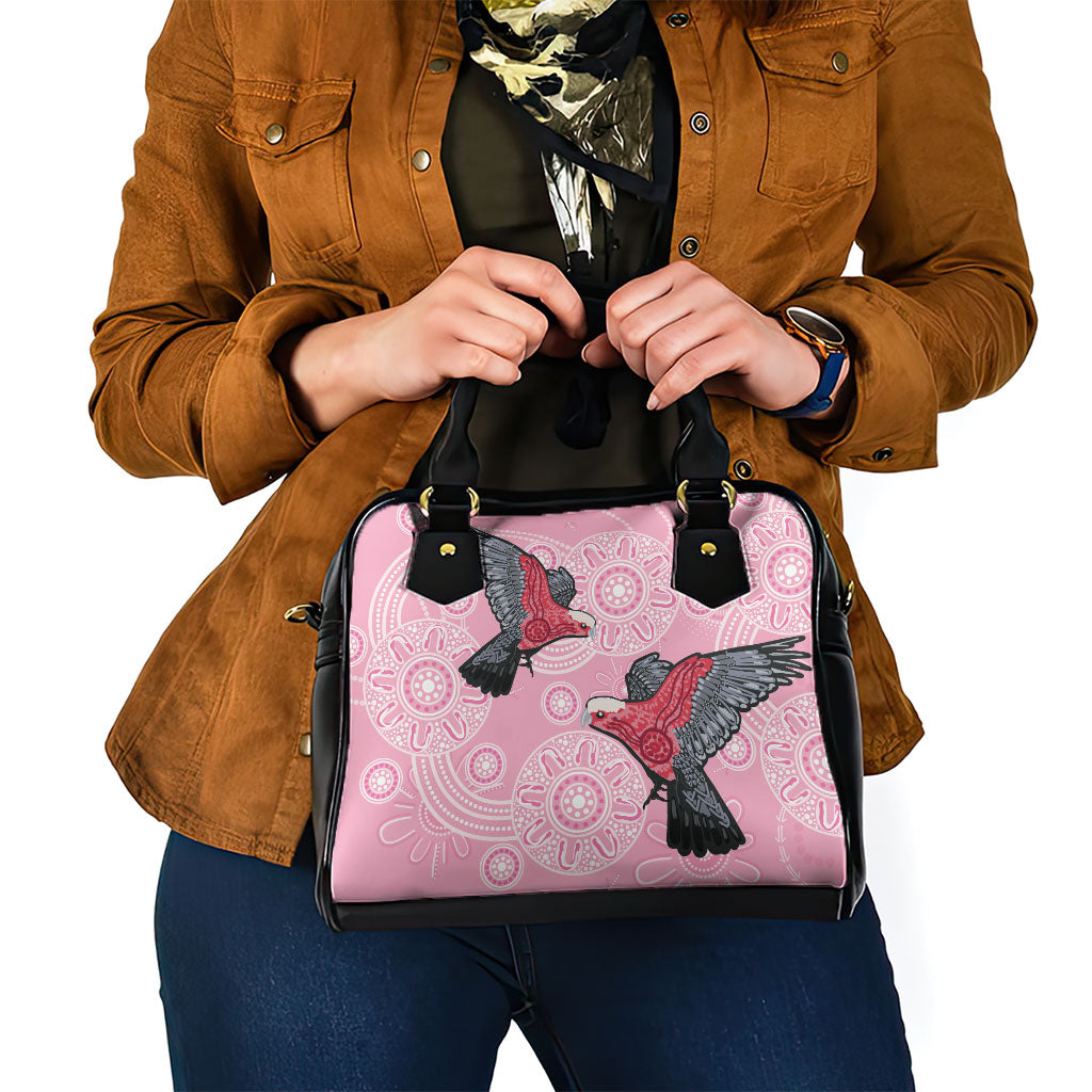 Pink Galah Aussie Aboriginal Shoulder Handbag Soaring High