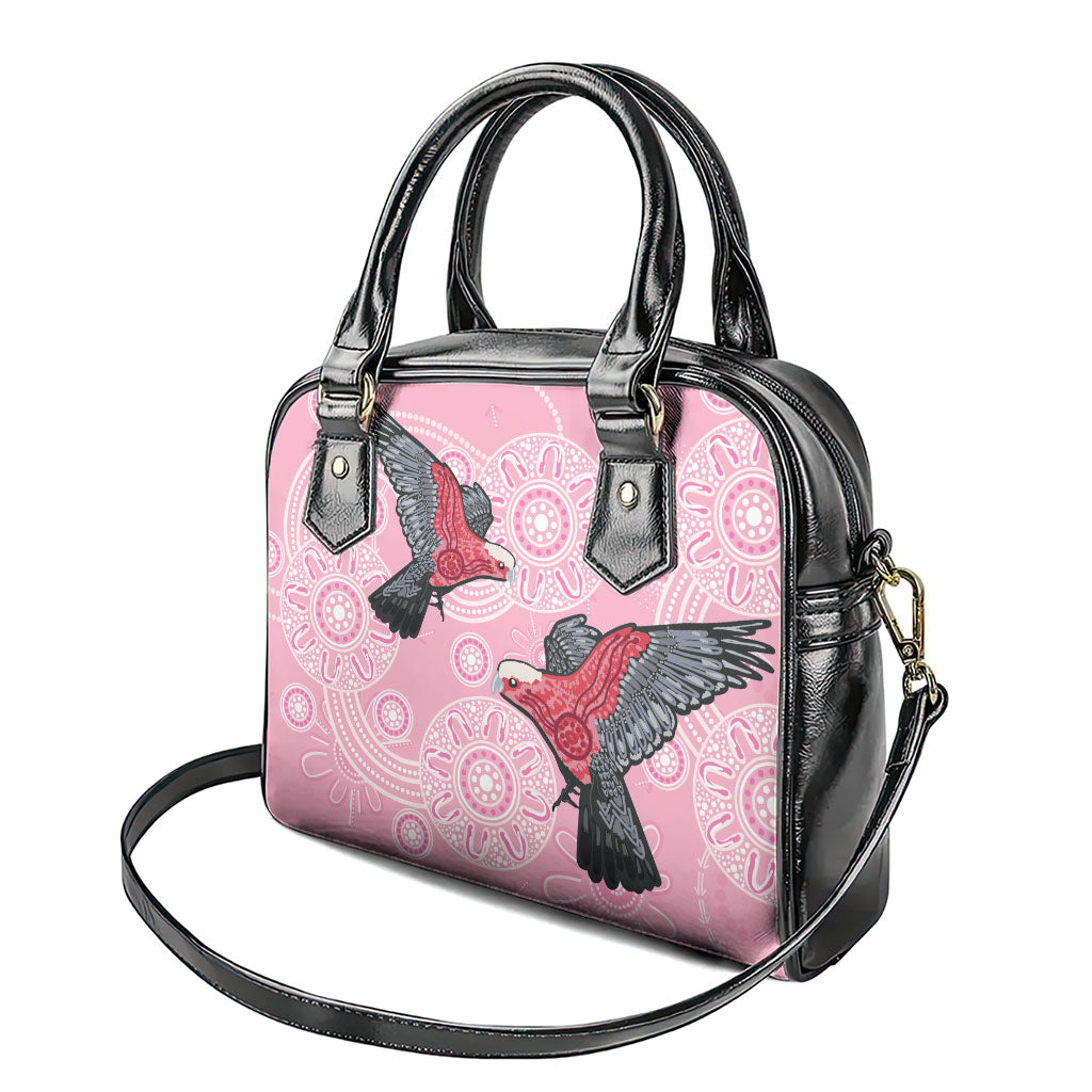 Pink Galah Aussie Aboriginal Shoulder Handbag Soaring High