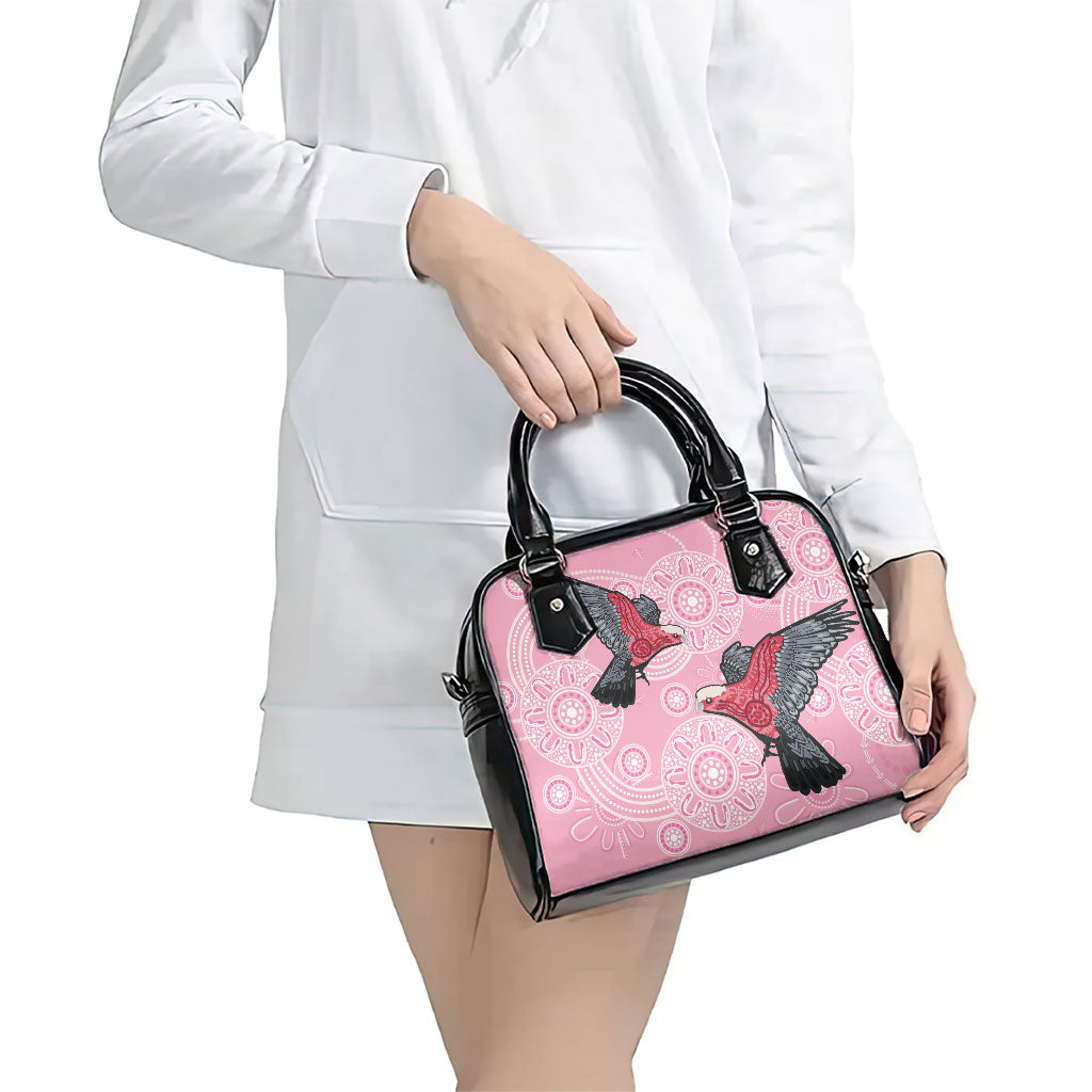 Pink Galah Aussie Aboriginal Shoulder Handbag Soaring High