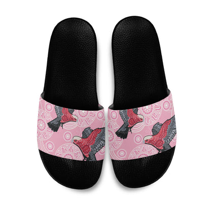 Pink Galah Aussie Aboriginal Slide Sandals Soaring High