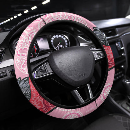 Pink Galah Aussie Aboriginal Steering Wheel Cover Soaring High