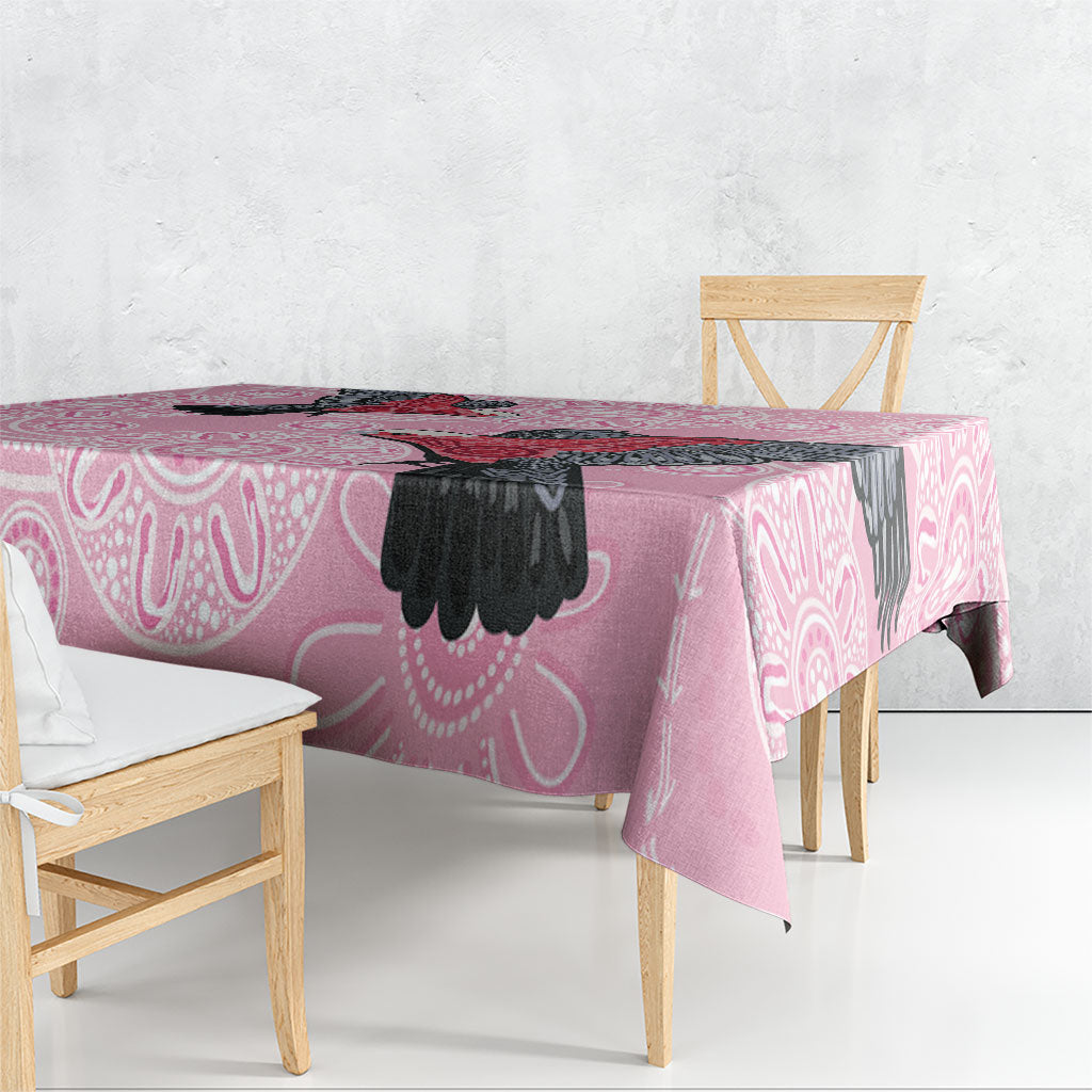 Pink Galah Aussie Aboriginal Tablecloth Soaring High