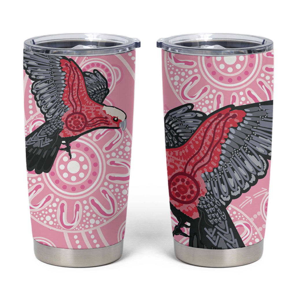 Pink Galah Aussie Aboriginal Tumbler Cup Soaring High