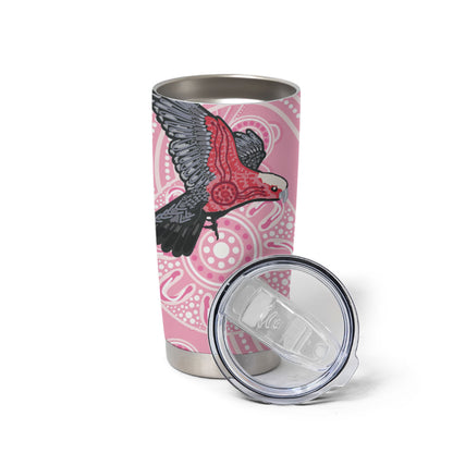 Pink Galah Aussie Aboriginal Tumbler Cup Soaring High