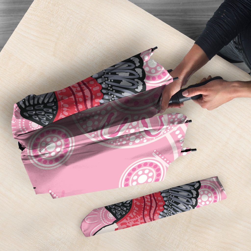 Pink Galah Aussie Aboriginal Umbrella Soaring High