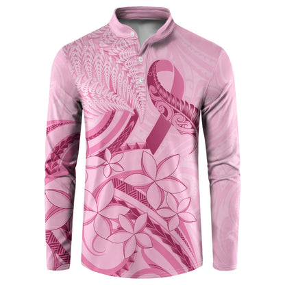 Aotearoa Maori Button Sweatshirt Pink Fern Ribbons
