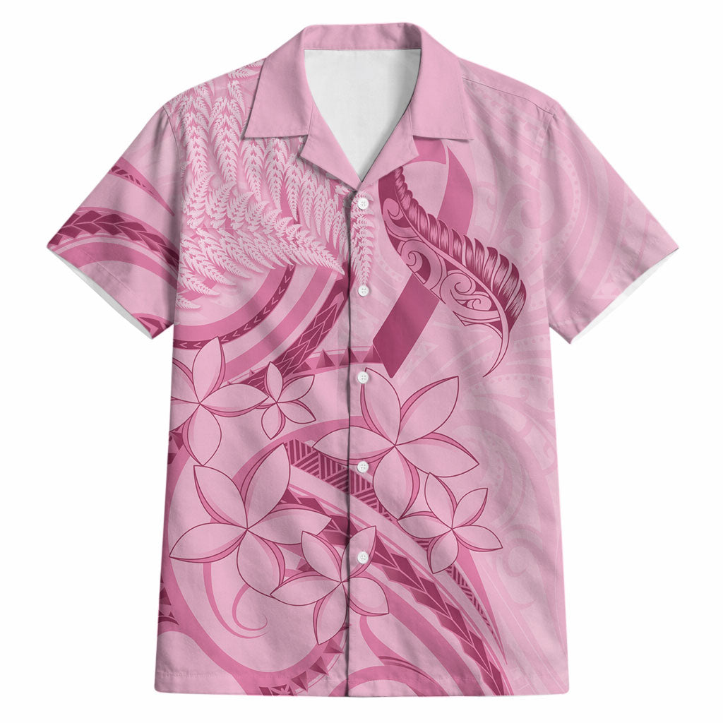 Aotearoa Maori Hawaiian Shirt Pink Fern Ribbons