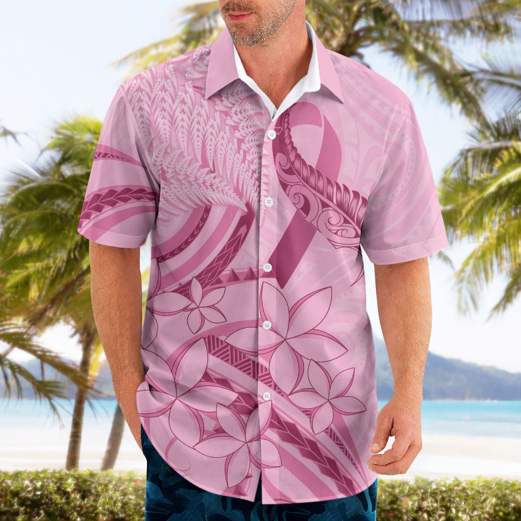 Aotearoa Maori Hawaiian Shirt Pink Fern Ribbons