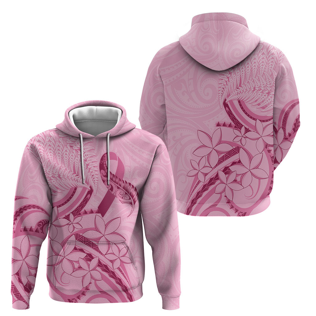 Aotearoa Maori Hoodie Pink Fern Ribbons