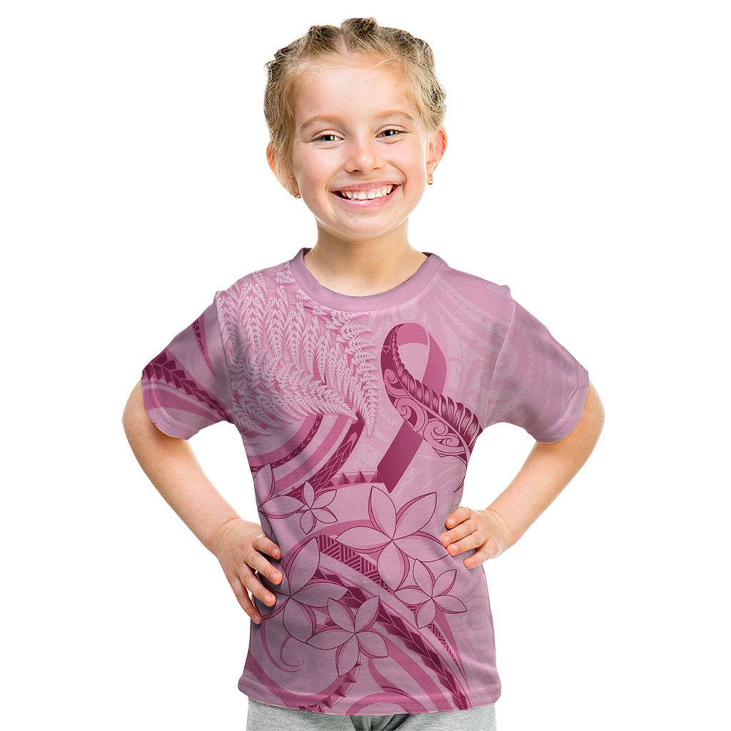 Aotearoa Maori Kid T Shirt Pink Fern Ribbons
